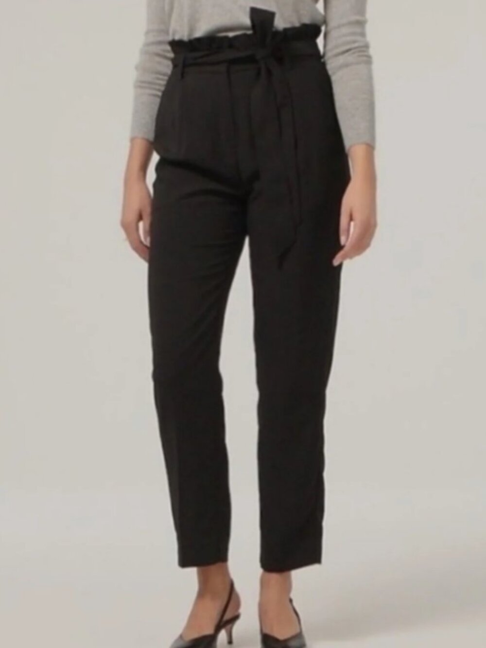 J. Crew Black High Rise Paper Bag Pants